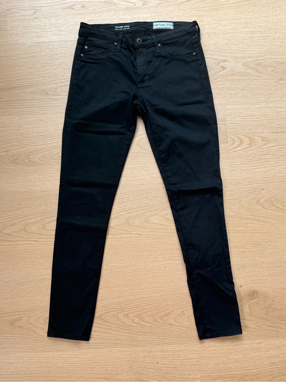 Anthropologie Adriano Goldschmied 29R Black Mid Rise Skinny Abbey Ankle Jeans